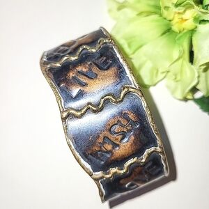 COPPER COLORED INSPIRATIONAL CUFF BRACELET